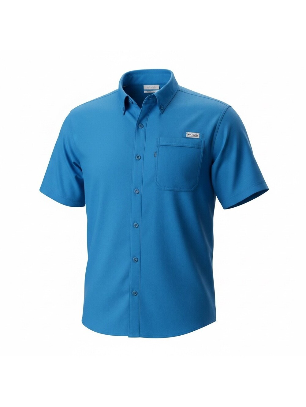 Columbia PFG Men's XL Blue Fishing Shirt Vented Omni-Shade Short Sleeve